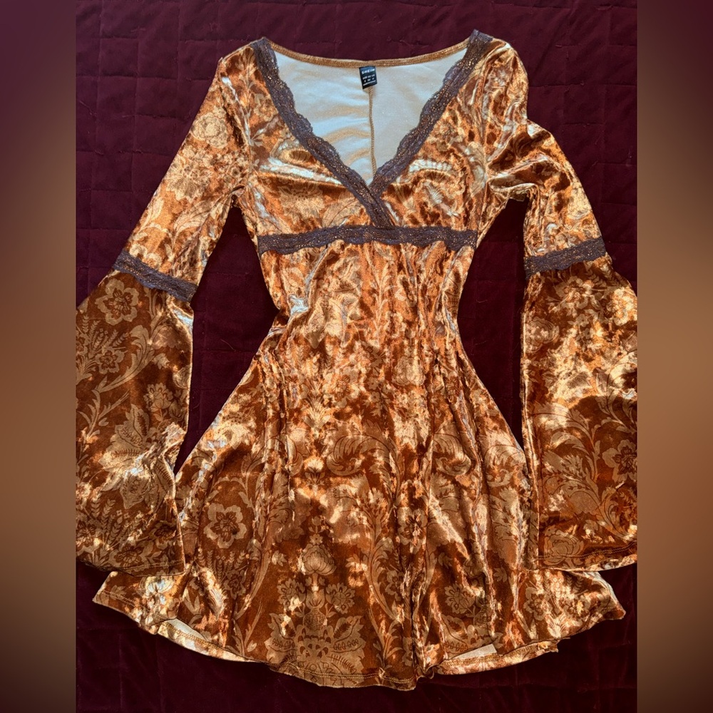 SHEIN Gold Satin dress